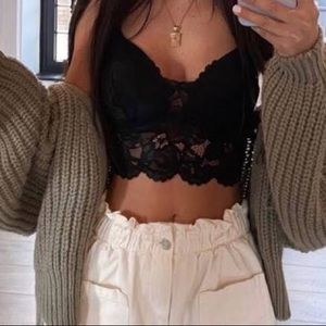 ZARA Lace Detailed Top